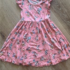 Posh Peanut Pink Sundress with Ruffled Cap Sleeves and Cowl Neck